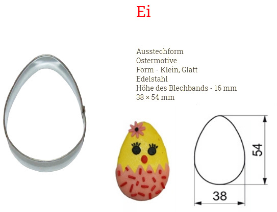 Ausstecher Ei /Unterteil 5,4cm