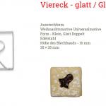 Ausstecher Viereck/Glocke Linzer 3,6cm