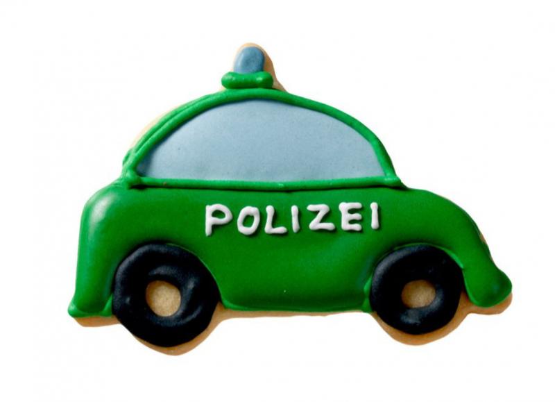 Ausstechform Polizei Auto Edelstahl